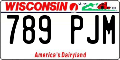 WI license plate 789PJM
