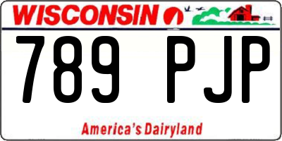 WI license plate 789PJP