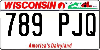 WI license plate 789PJQ