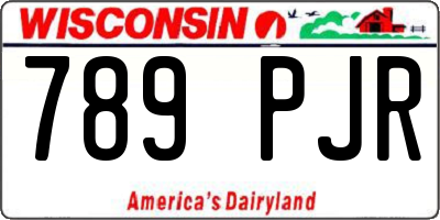 WI license plate 789PJR