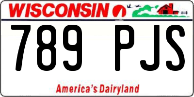 WI license plate 789PJS