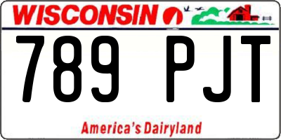 WI license plate 789PJT