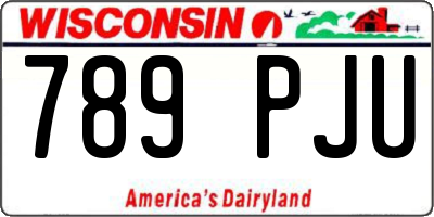 WI license plate 789PJU