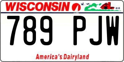 WI license plate 789PJW