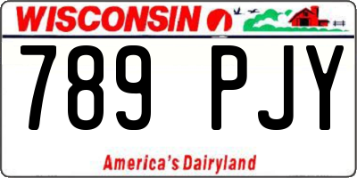 WI license plate 789PJY