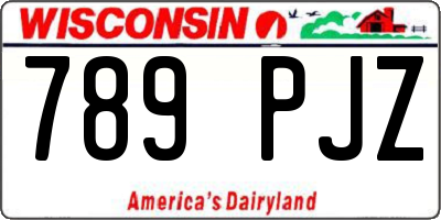 WI license plate 789PJZ