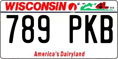 WI license plate 789PKB