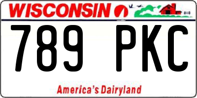 WI license plate 789PKC