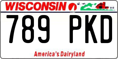 WI license plate 789PKD