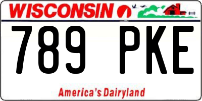 WI license plate 789PKE