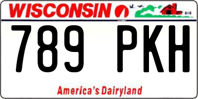 WI license plate 789PKH