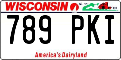 WI license plate 789PKI