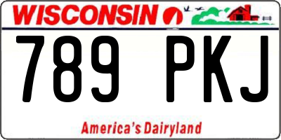 WI license plate 789PKJ