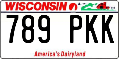 WI license plate 789PKK