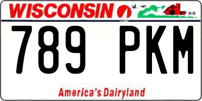 WI license plate 789PKM