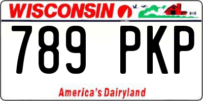 WI license plate 789PKP