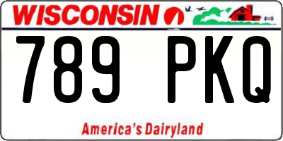 WI license plate 789PKQ