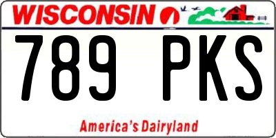 WI license plate 789PKS