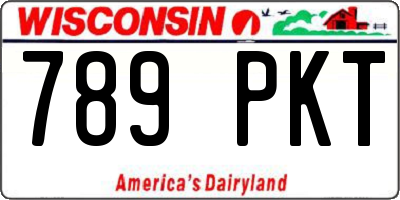 WI license plate 789PKT