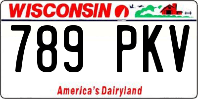 WI license plate 789PKV
