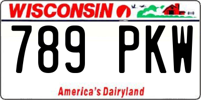 WI license plate 789PKW