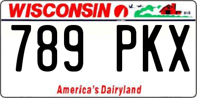 WI license plate 789PKX