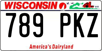 WI license plate 789PKZ