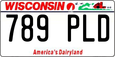 WI license plate 789PLD