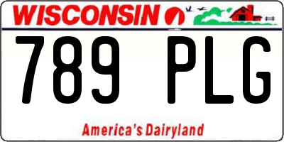WI license plate 789PLG