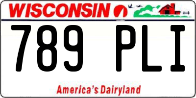WI license plate 789PLI