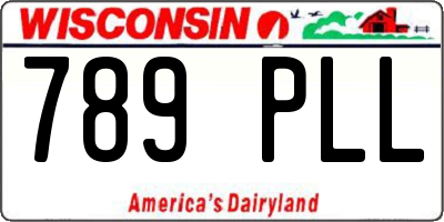 WI license plate 789PLL