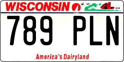 WI license plate 789PLN