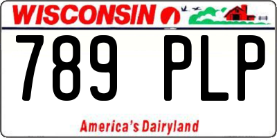 WI license plate 789PLP