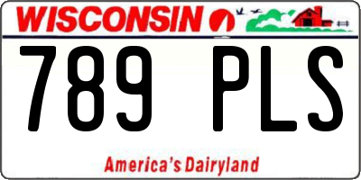 WI license plate 789PLS