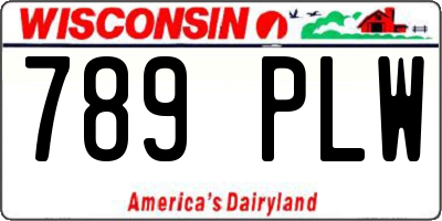 WI license plate 789PLW