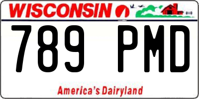 WI license plate 789PMD