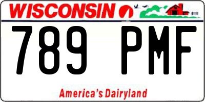 WI license plate 789PMF