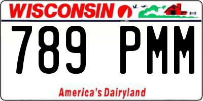 WI license plate 789PMM
