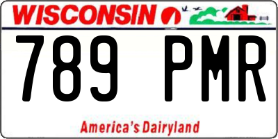 WI license plate 789PMR