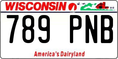 WI license plate 789PNB