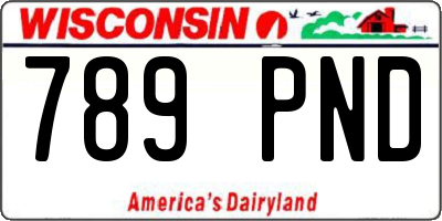 WI license plate 789PND