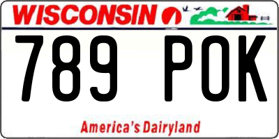WI license plate 789POK