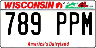WI license plate 789PPM