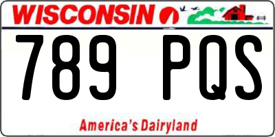 WI license plate 789PQS
