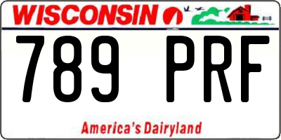 WI license plate 789PRF