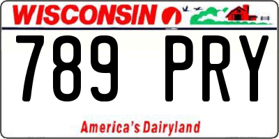 WI license plate 789PRY