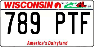 WI license plate 789PTF