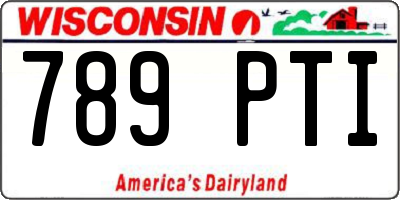 WI license plate 789PTI