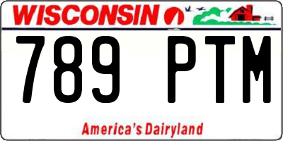 WI license plate 789PTM