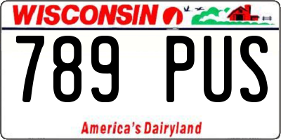 WI license plate 789PUS